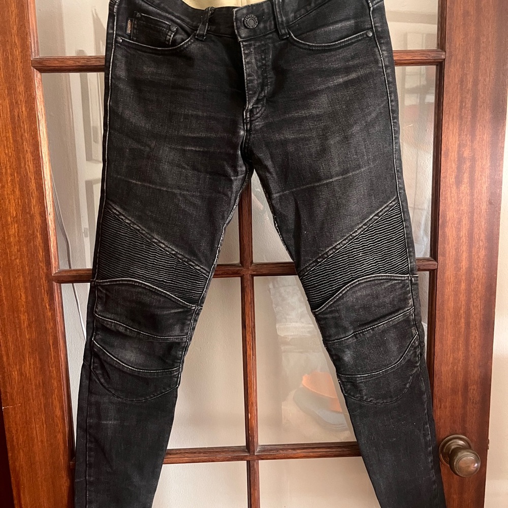 Women’s Size 30 UglyBros Black Kevlar Motorcycle Jeans with Knee Armor
